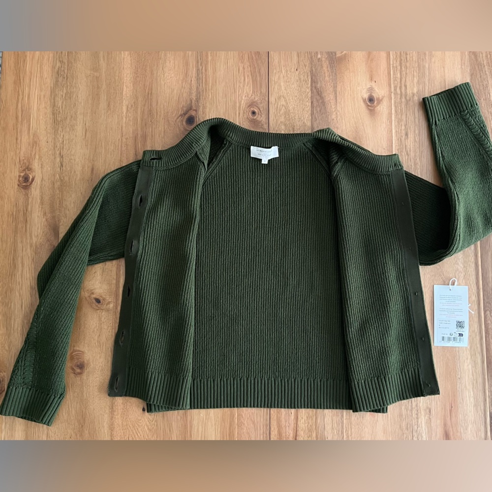 Sezane Isaure Cardigan Perfect Green - Size M - Picture 13 of 15
